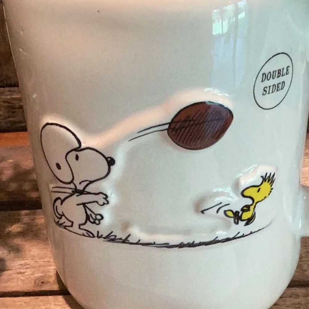 Rae Dunn x Peanuts Football Mug
